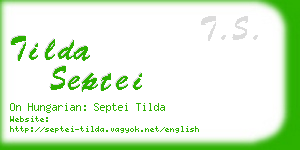 tilda septei business card